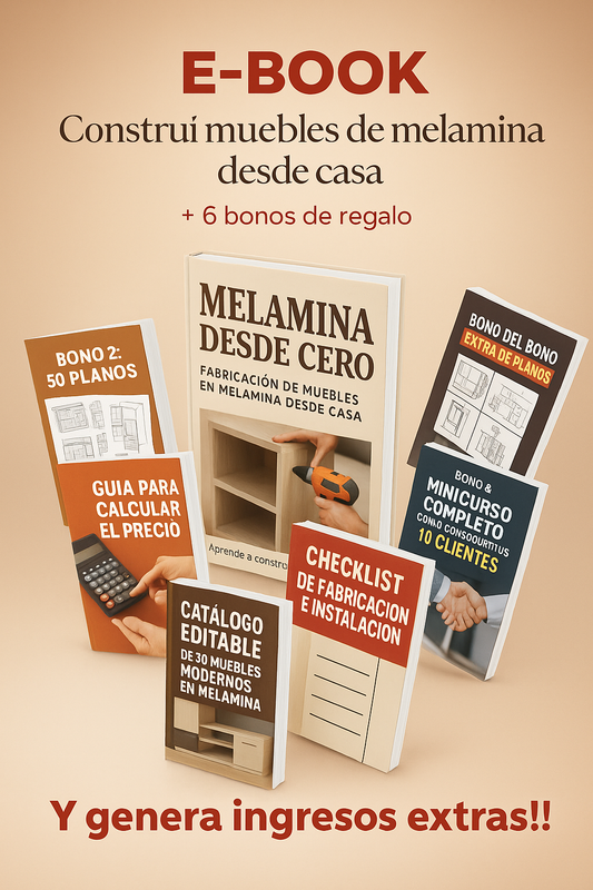 Curso de construcción de muebles en melamina.